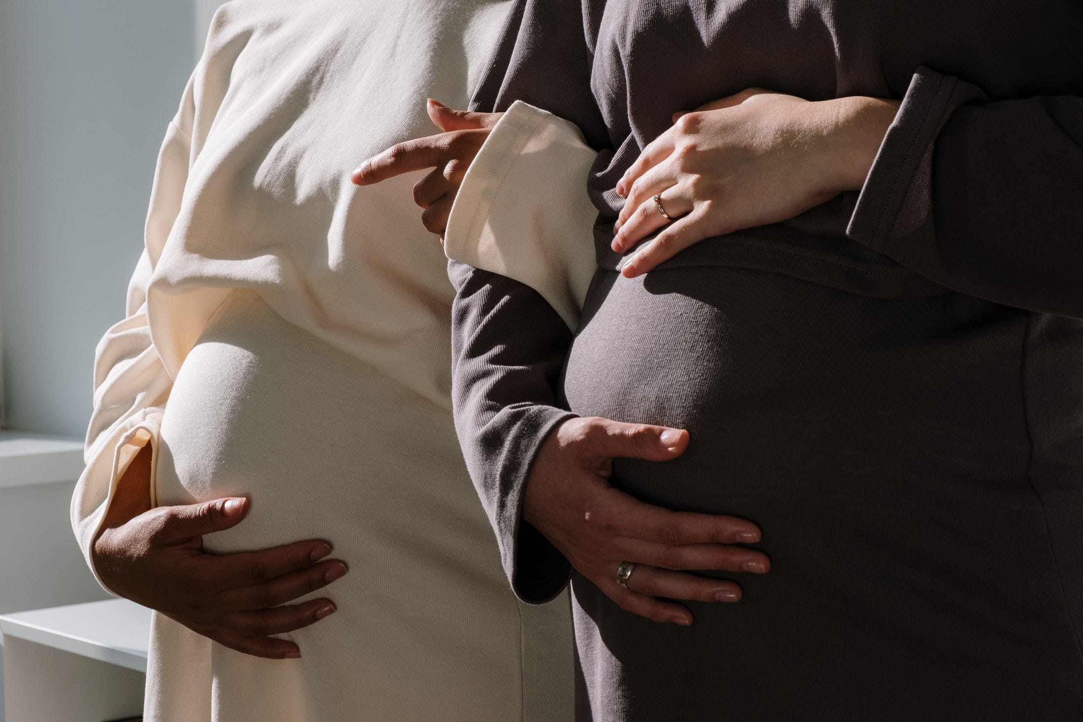 An illustration of a pregnant woman in celebration of Mother's Day