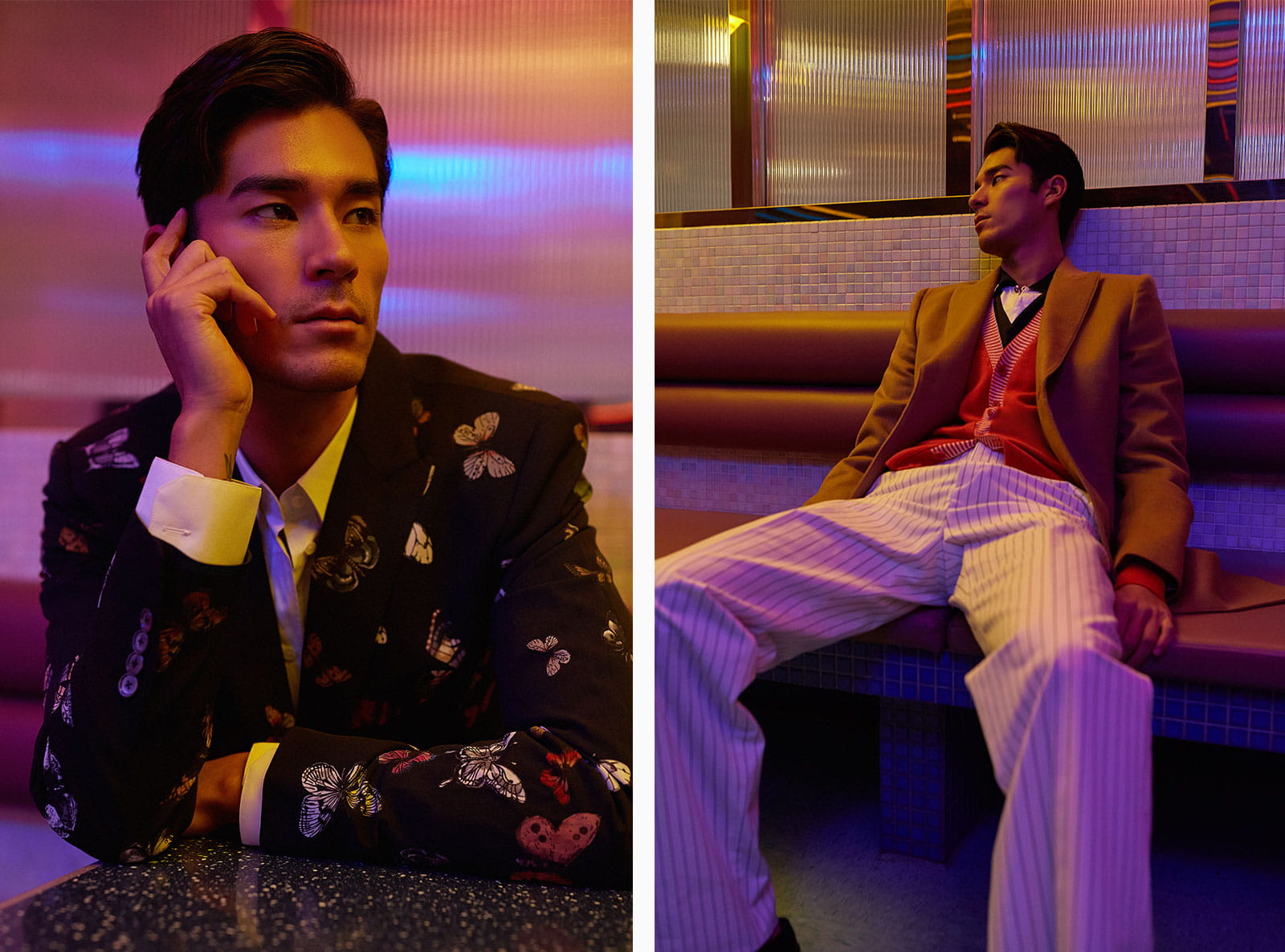 Dolce & Gabbana与Bottega Veneta的最新一季服装，跟复古餐厅无缝搭配