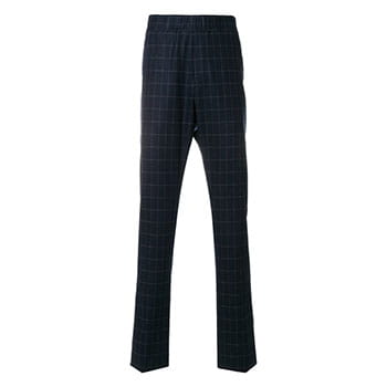 Bottega Veneta Grid Print Trousers