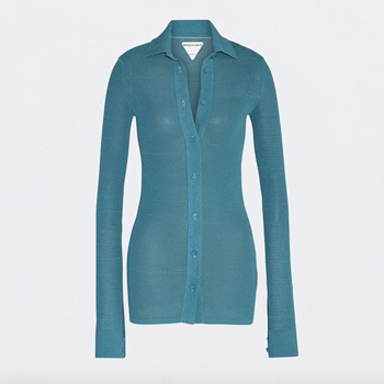 Bottega Veneta Cardigan in Technical Cotton Mesh