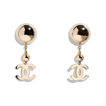 Chanel Metal Gold Earrings