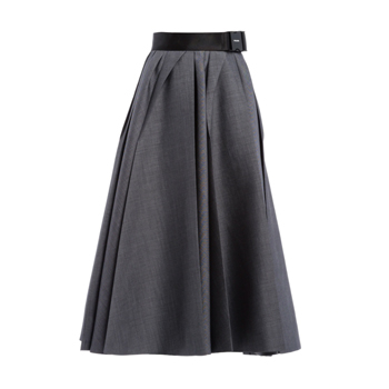Prada Kid Mohair Pleated Skirt