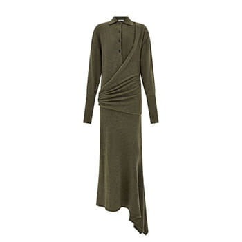 Ferragamo Knitted Dress with Asymmetric Panel