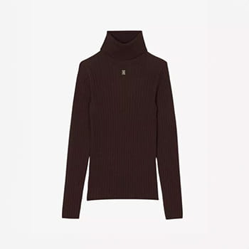 Sandro Eline Logo-Plaque Knitted Jumper 