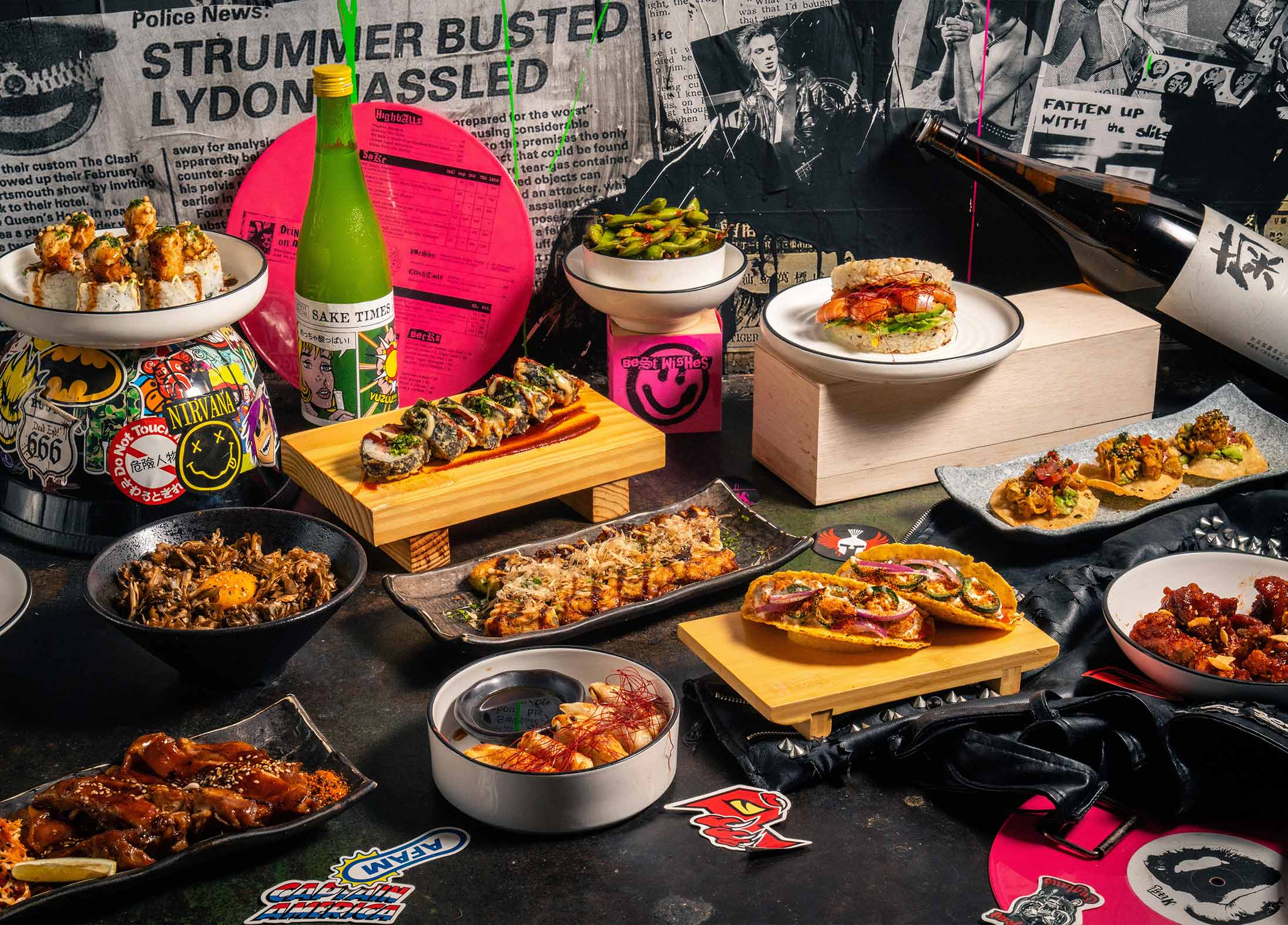 A dish at TMK Rap & Rolls in Starstreet Precinct, Hong Kong