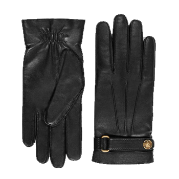 Gucci Black Leather Gloves