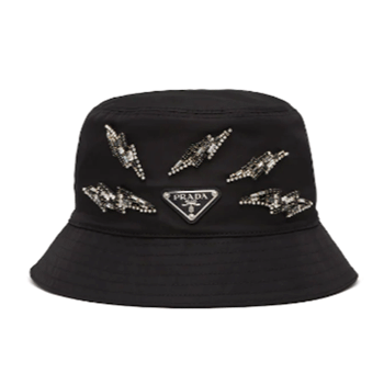 Prada Embellished Nylon Hat