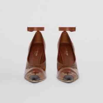 Burberry Vinyl and Leather Point-toe Pumps