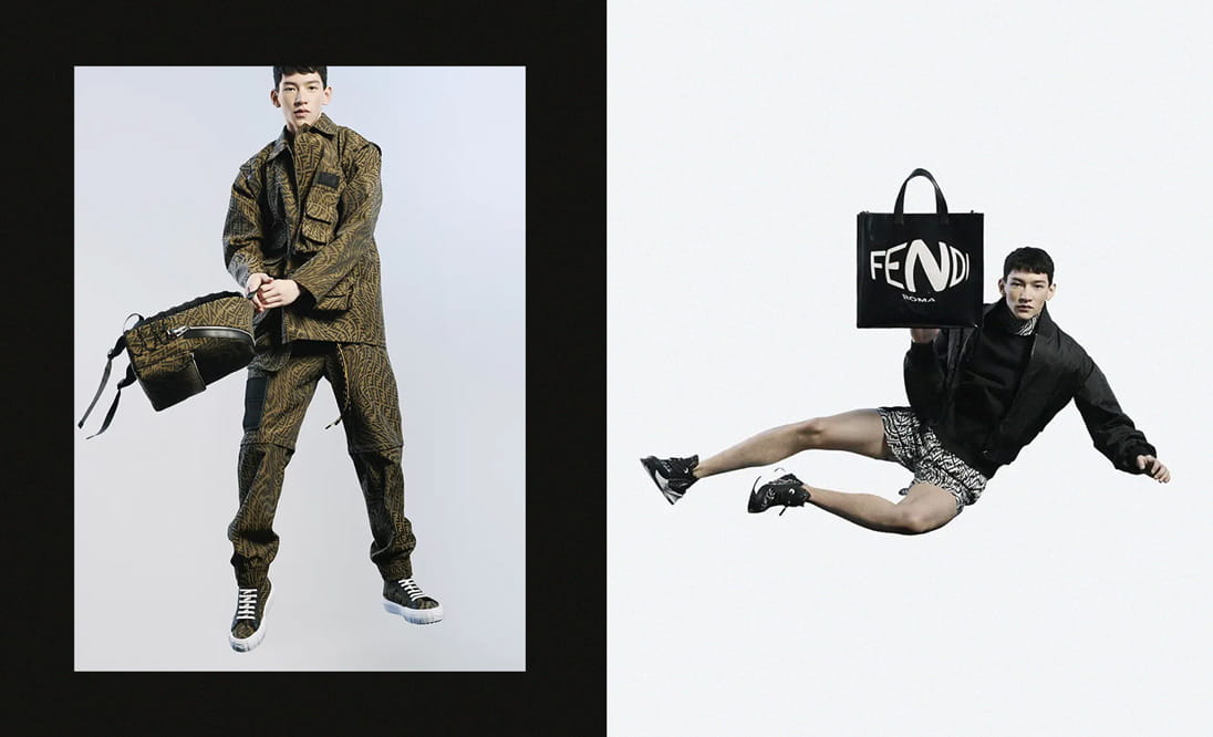 Models pose in Fendi