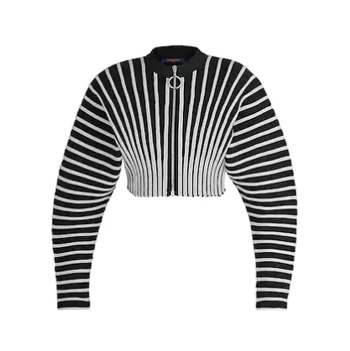 Louis Vuitton Accordion Pleats Cropped Cardigan