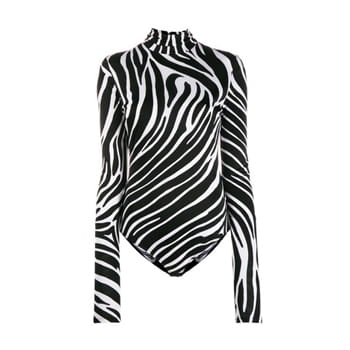 Versace Zebra Print Bodysuit