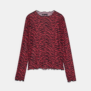 Zara Long Sleeve Top with Tulle