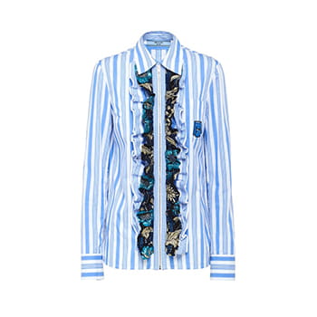 Prada Cotton Shirt With Ruching