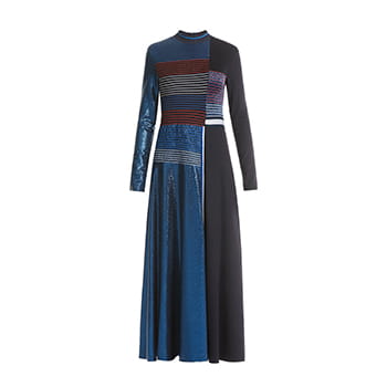 Sportmax Smocked Lurex Jersey Dress