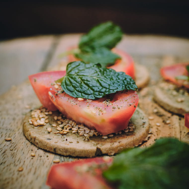 Za’atar Cracker Canapé from MANA! Hong Kong