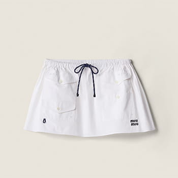 Miu Miu Poplin Miniskirt