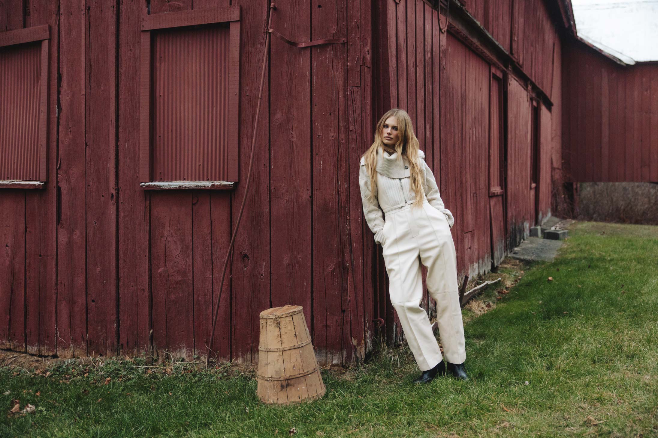 A model poses in Hermès