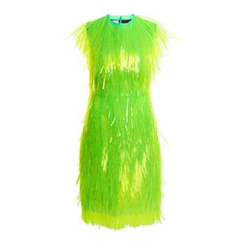 Prada Neon Fringe Dress