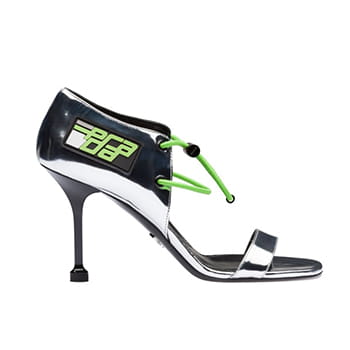 Prada Patent Leather Sandals with Elasticized Cords