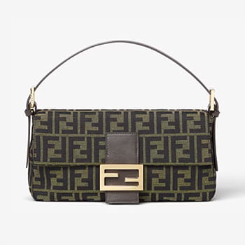 Fendi Baguette 26424 FF Zucca Jacquard Fabric Bag