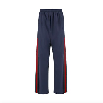 Gucci Technical Silk Poplin Pants With Web