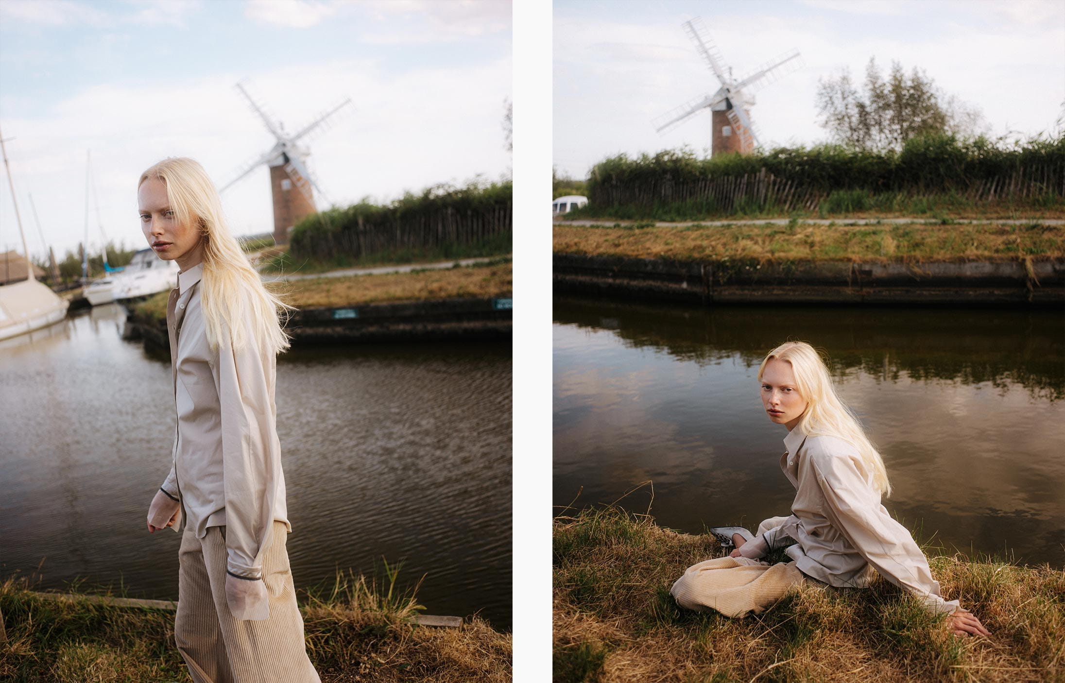 A model poses in Norfolk wearing Brunello Cuccinelli