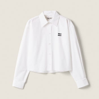 Miu Miu Ribbed Knit Wool Polo Shirt