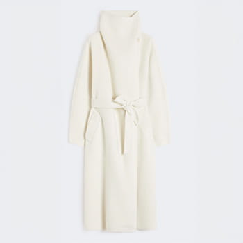 Max Mara Cashmere Robe Coat in Ivory 