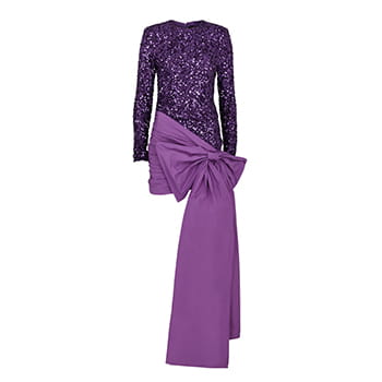 Rotate Birger Christensen Bow Sequin-Embellished Mini Dress