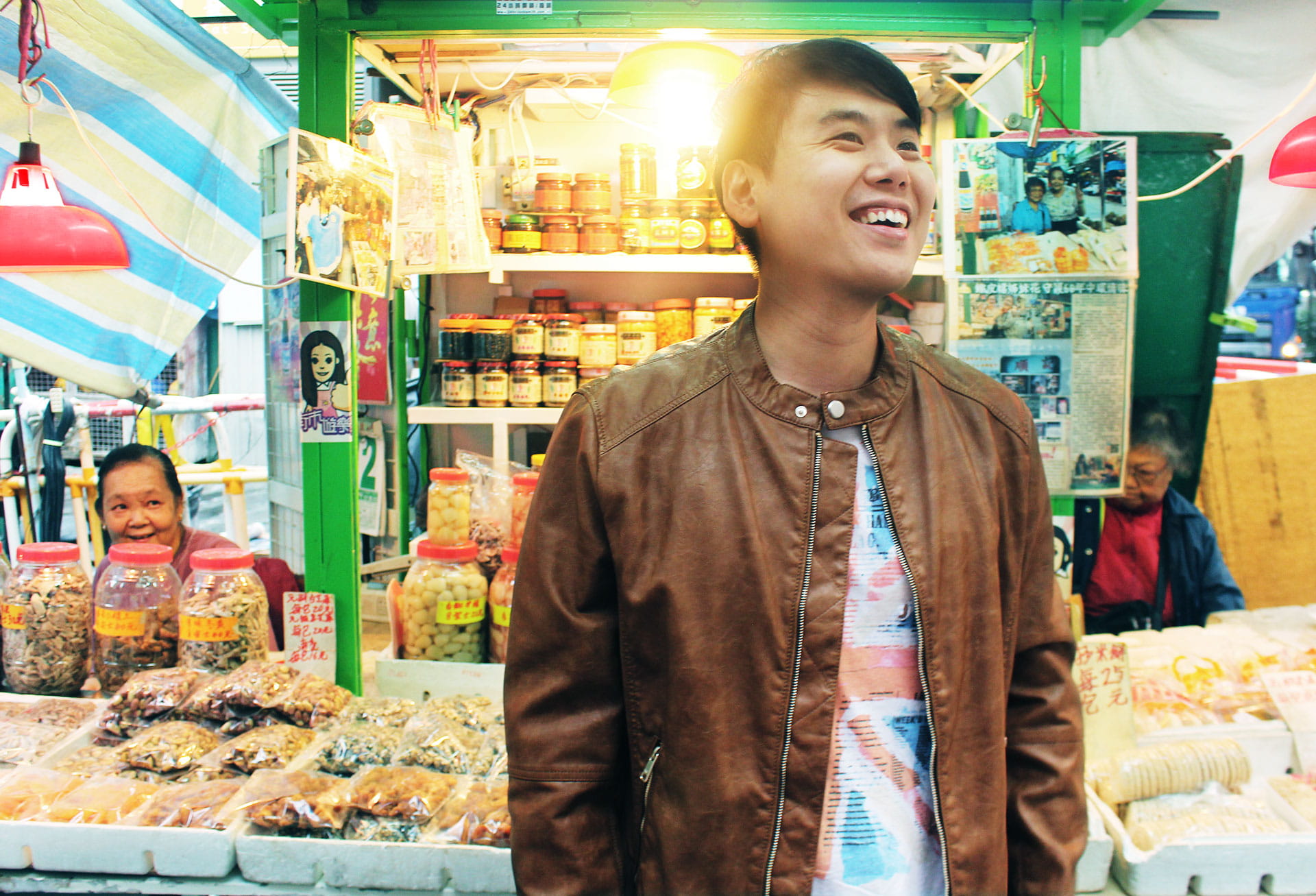 Dim Sum Library’s Chef Leung Kwok-wah sources some pantry necessities. Jacket by Zara 