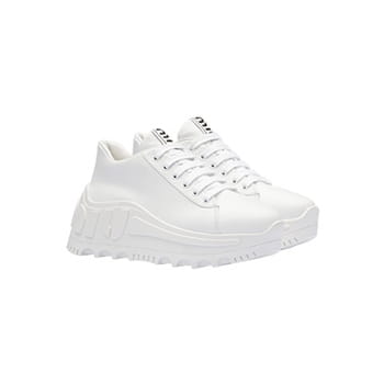 Miu Miu Leather Sneakers in White