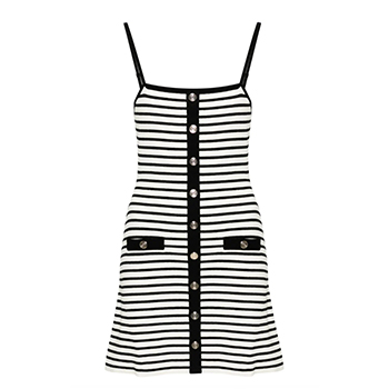 Maje Short Striped Knit Dress