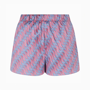 Emporio Armani Two-Tone Wave-Pattern Jacquard Elasticated-Waist Shorts 