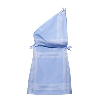 Prada Checked Cotton Mini-Dress