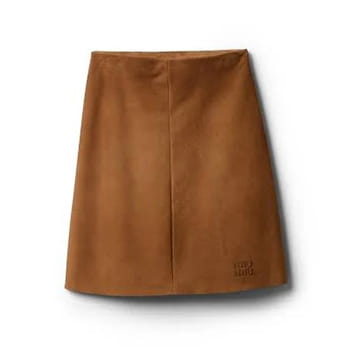 Miu Miu Waxed Suede Skirt