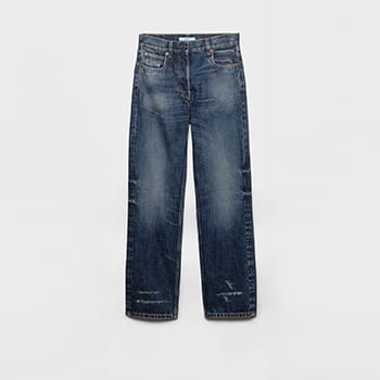 Prada Straight-Leg Washed Denim Jeans