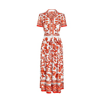 Dolce & Gabbana Majolica-Print Twill Dress