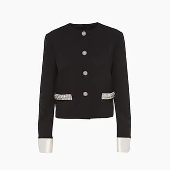 Miu Miu Single-Breasted Grain de Poudre Jacket