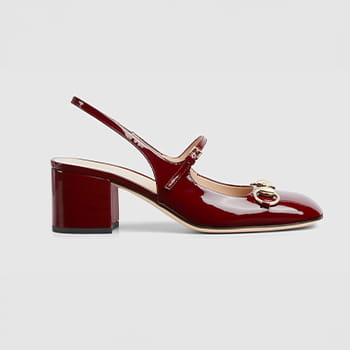 Gucci Women’s Horsebit Pump in Rosso Ancora Patent Leather