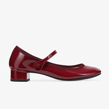 Repetto Rose Sole Rubber Mary Janes in Pommard Red