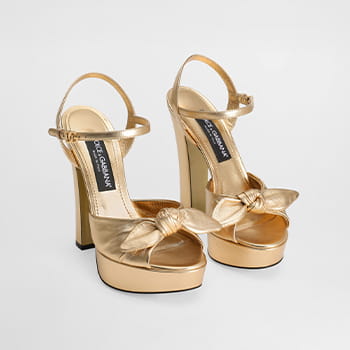 Dolce & Gabbana Mordoré Nappa Leather Sandals