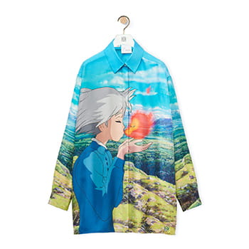 LOEWE x Howl’s Moving Castle Calcifer Shirt in Silk