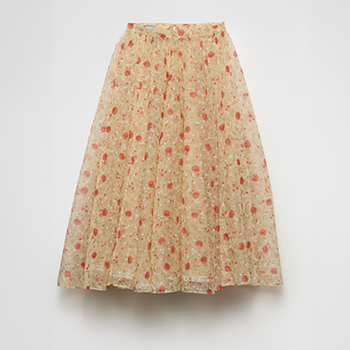 Prada Printed Nylonette Midi Skirt