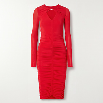 Isabel Marant Volgane Midi Dress in Gathered Jersey