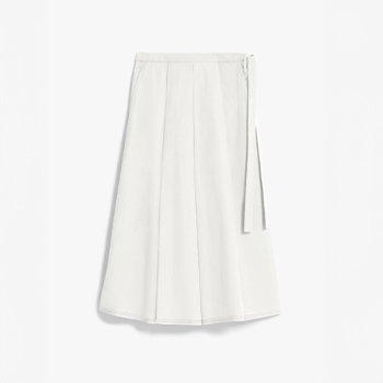 Max Mara Weekend Cotton Poplin Skirt in White