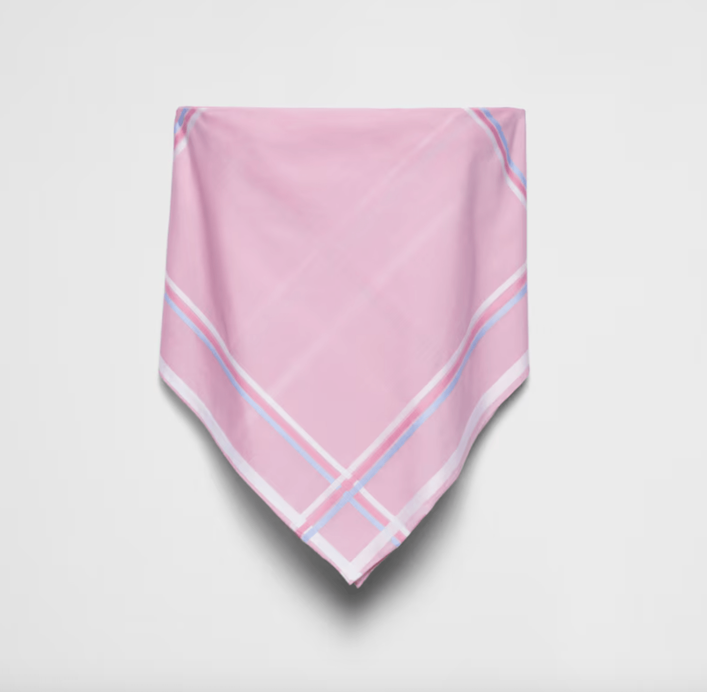 Prada Checked Cotton Bandana Top