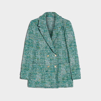 iBlues Double-Breasted Blazer in Bottle Green