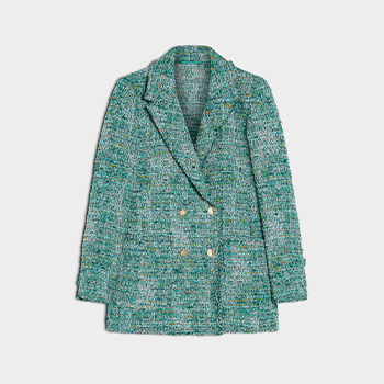 iBlues Double-Breasted Blazer in Bottle Green