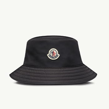 Moncler Water-Repellent Bucket Hat in Black