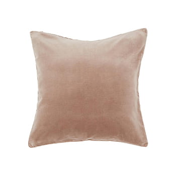 Frette Luxury Velvet Cushion Cover in Dusty Mauve available at Lane Crawford Home